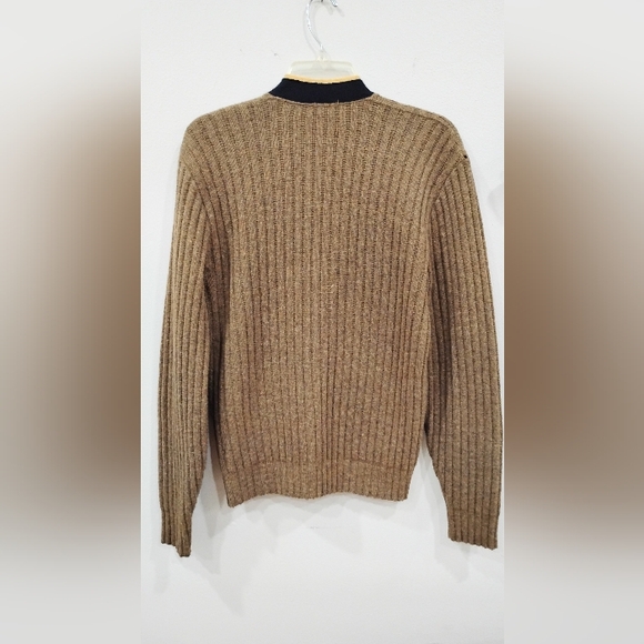 VINTAGE RIBBED WOOL BLEND CARDIGAN SWEATER - Picture 3 of 6